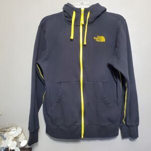 The North Face Rearview Sweatshirt Size Large Black Zip Embroidered Logo READ